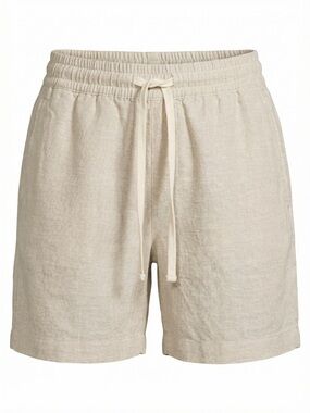 J.Crew Women XS Oatmeal Linen Cotton Pull-On Shorts Coastal Breathable Preppy